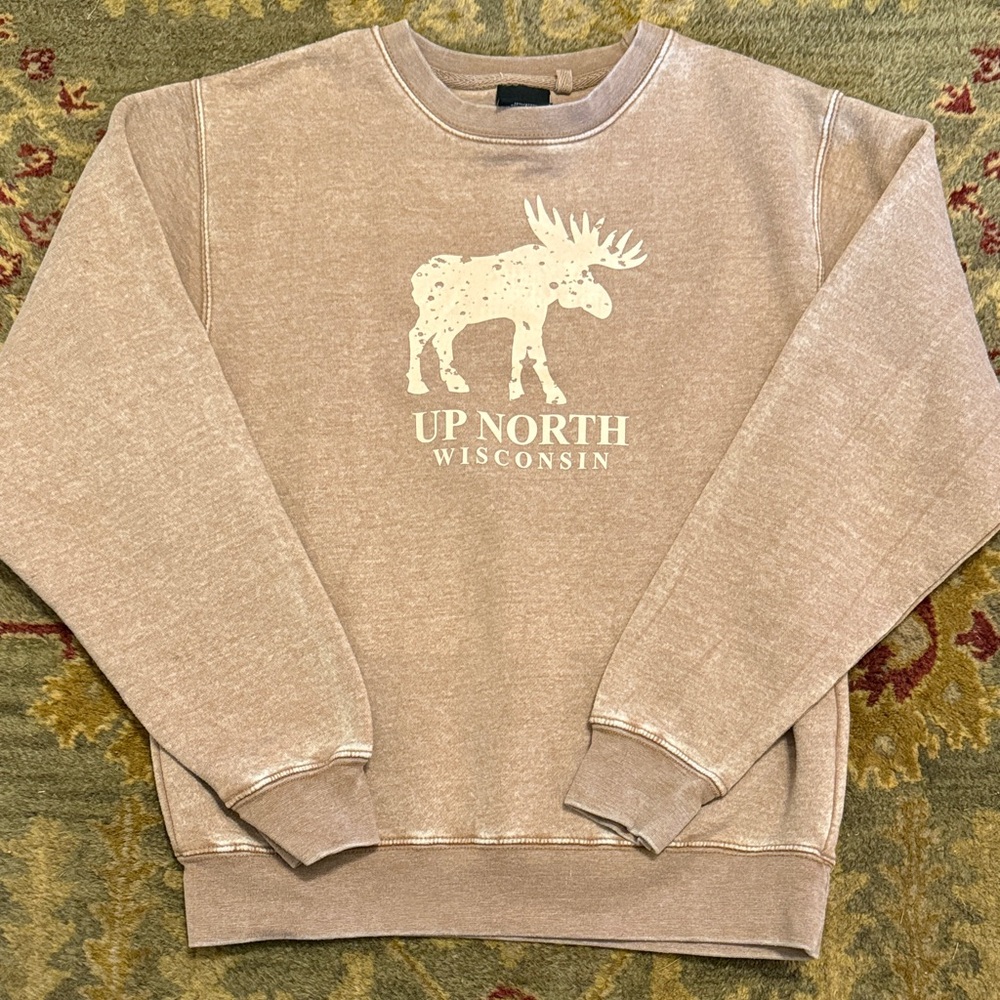 Up North Wisconsin Tan Sweatshirt